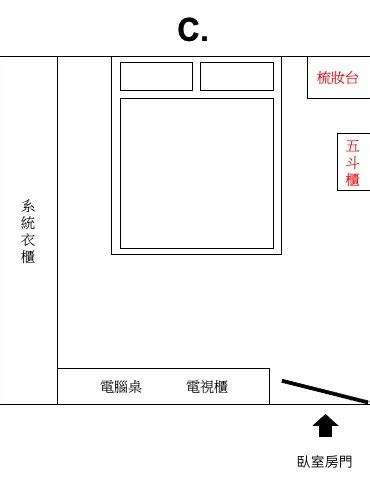 梳妝台擺放位置